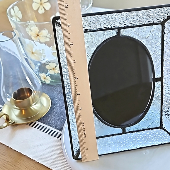 Antique Cast Iron and Embossed Glass Picture Frame - Picture 5 of 6